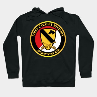 1st Cavalry Div - Red White - Afghanistan War Hoodie